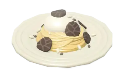 Macarrao com Trufa-negra e Creme