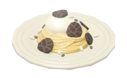 Macarrao com Trufa-negra e Creme