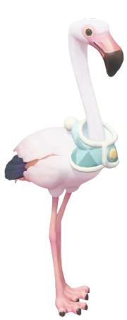 Flamingo-grande com Roupa de Inverno