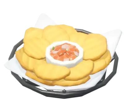 Batatas Chips Onduladas com Molho Salsa