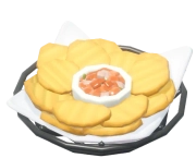 Batatas Chips Onduladas com Molho Salsa