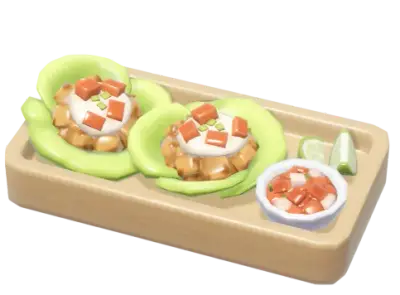Taco com Alface Romana