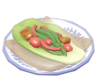 Taco com Alface e Vegetais Silvestres