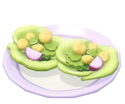 Taco com Alface e Mostarda Selvagem