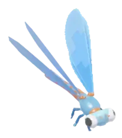 Donzelinha-vermelha-grande de Blocos Azul
