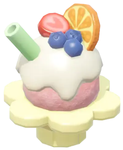 Raspadinha de Frutas na Tigela de Blocos