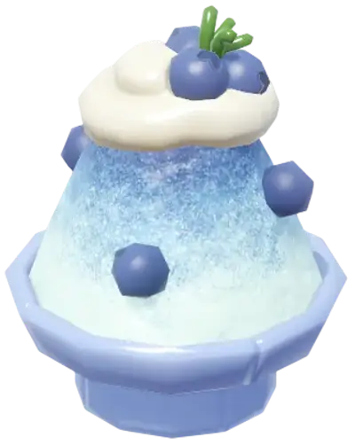 Raspadinha de Mirtilo na Tigela de Blocos