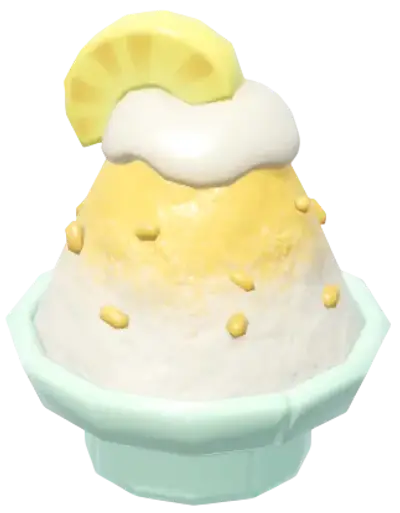 Raspadinha de Abacaxi na Tigela de Blocos