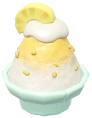 Raspadinha de Abacaxi na Tigela de Blocos