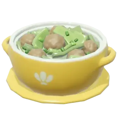 Sopa de Almôndegas com Wakame